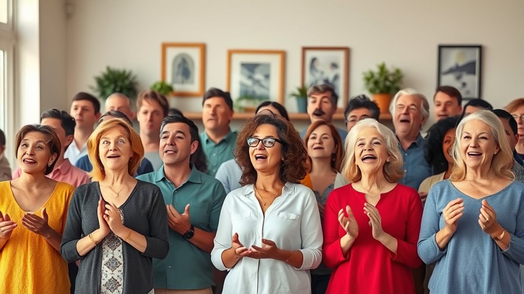 diverse inclusive community singing