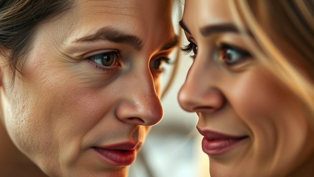 focused mindful eye contact