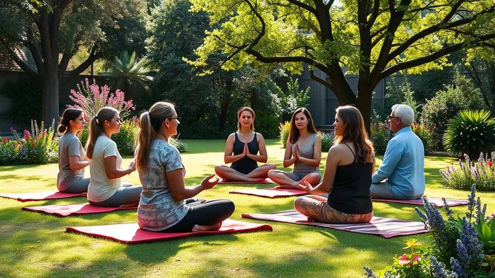 group meditation fosters shared calm