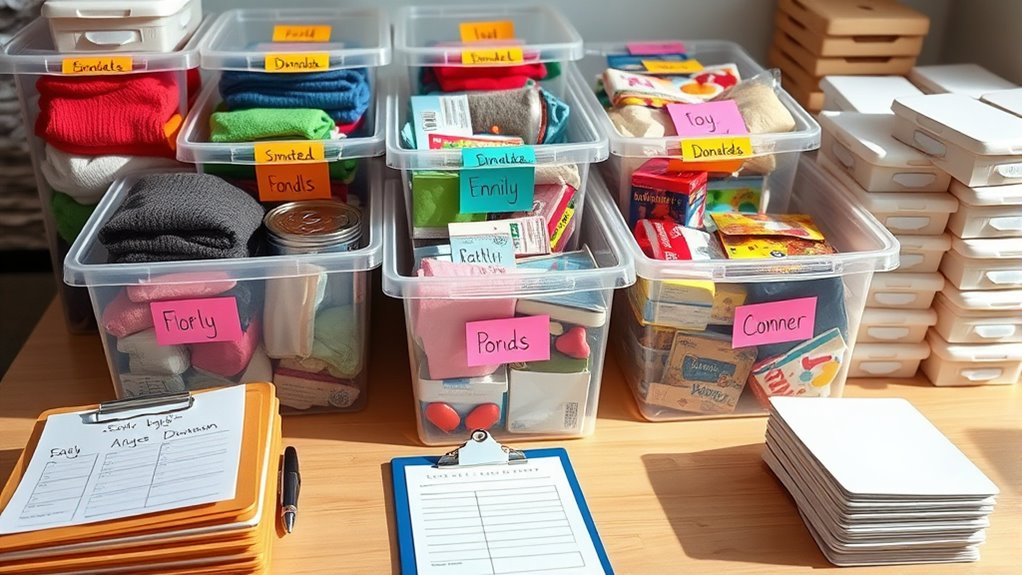 organize supplies and security