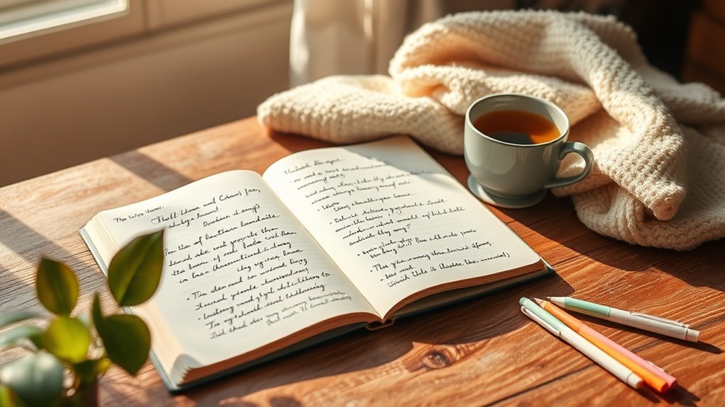 practice mindfulness and journaling