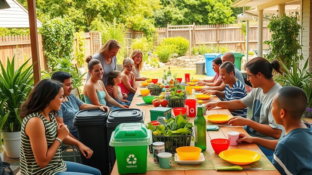 set up recycling stations