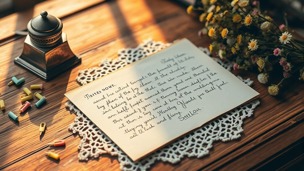healing through handwritten words