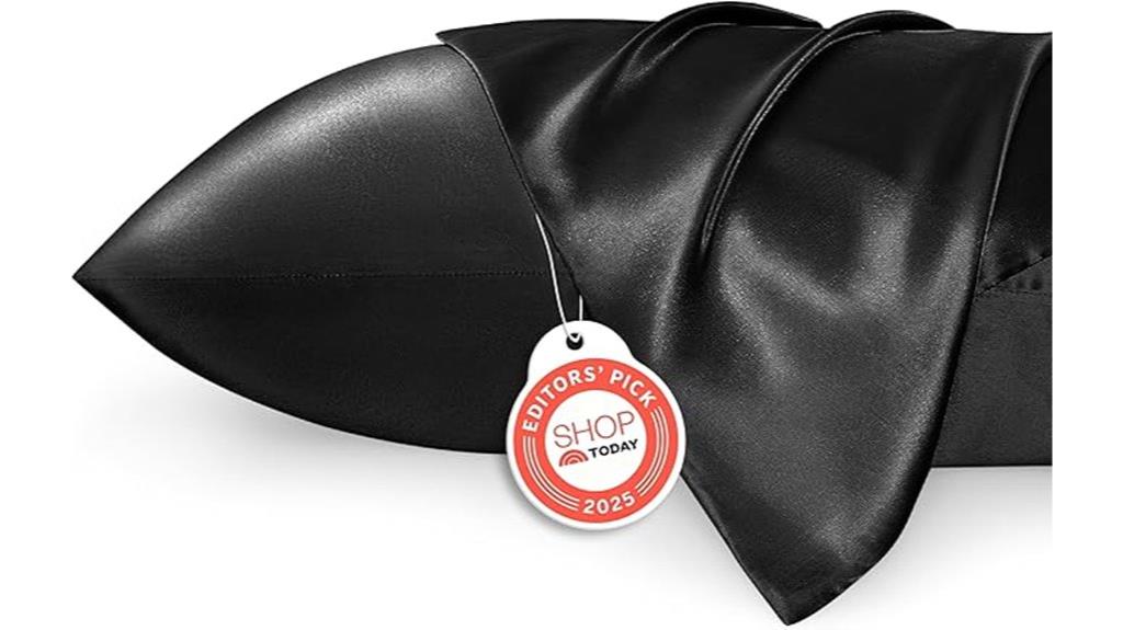 black satin pillowcases queen pack