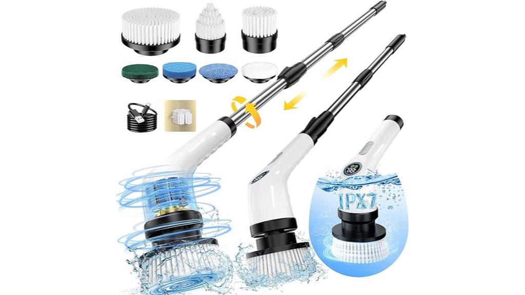 cordless waterproof scrubber set