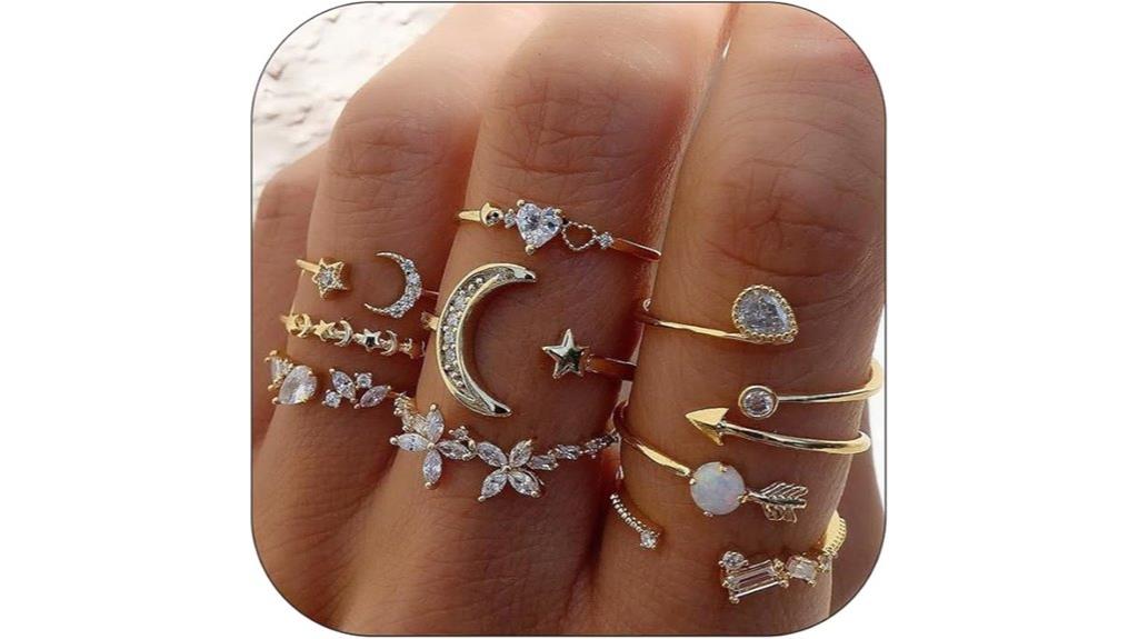 gold stackable rings