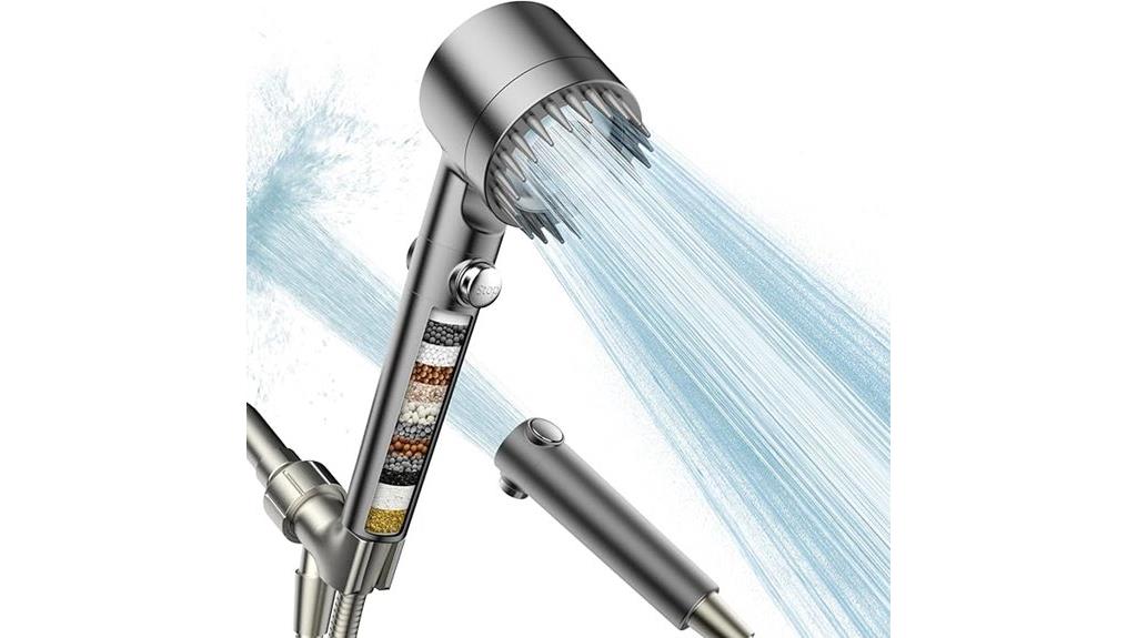 high pressure filtered shower head