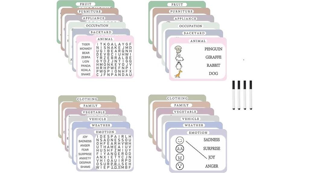 reusable word search cards