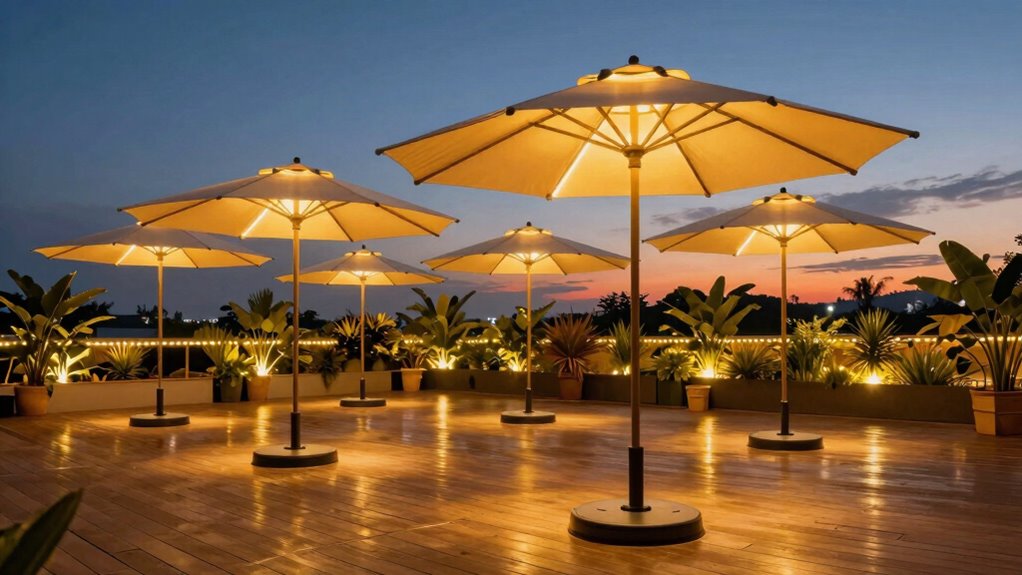 top patio umbrella lighting