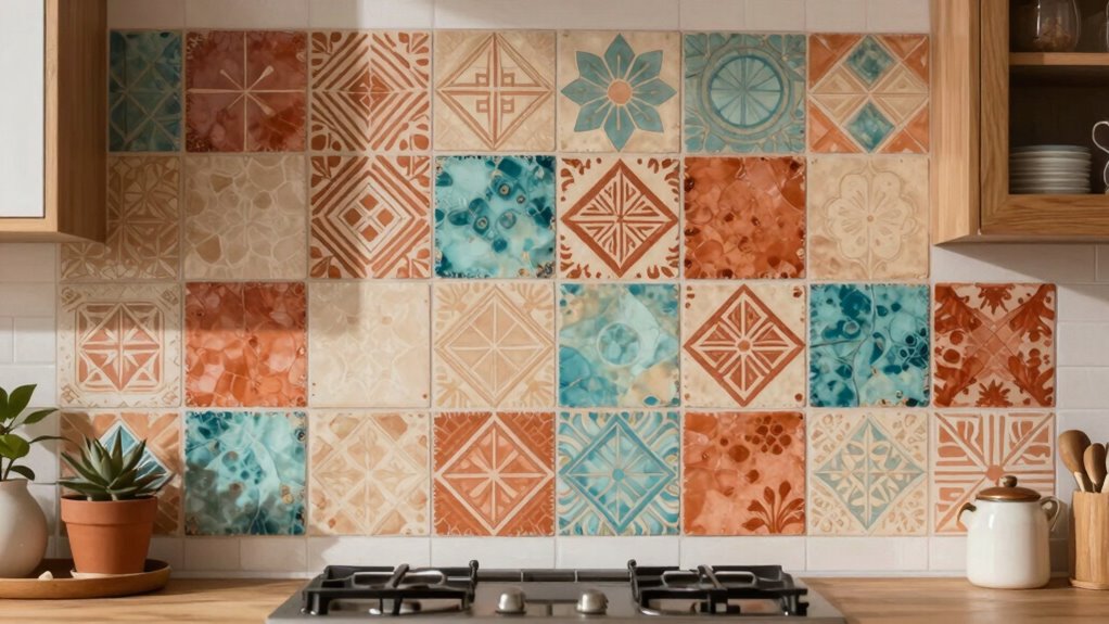top peel and stick boho backsplash ideas