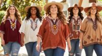 top plus size boho tops