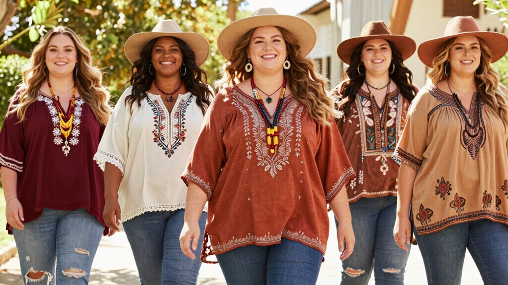 top plus size boho tops