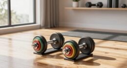 top space saving adjustable dumbbells