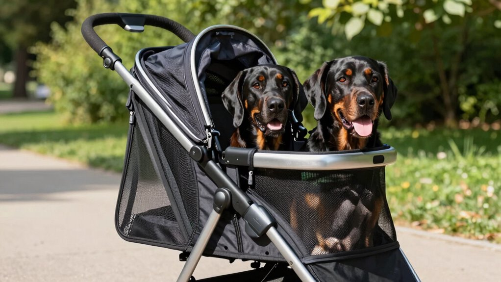 verstellbarer Griff Hundebuggy