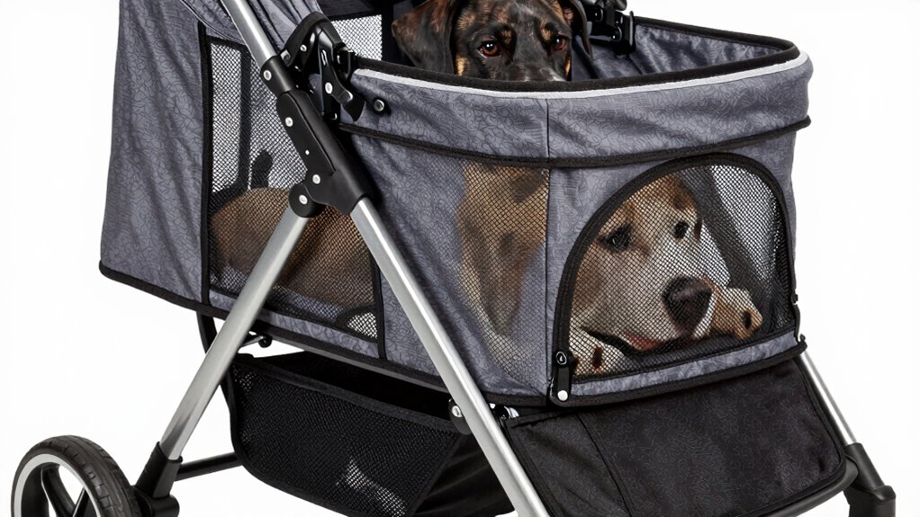 faltbarer Hundewagen mit Mesh