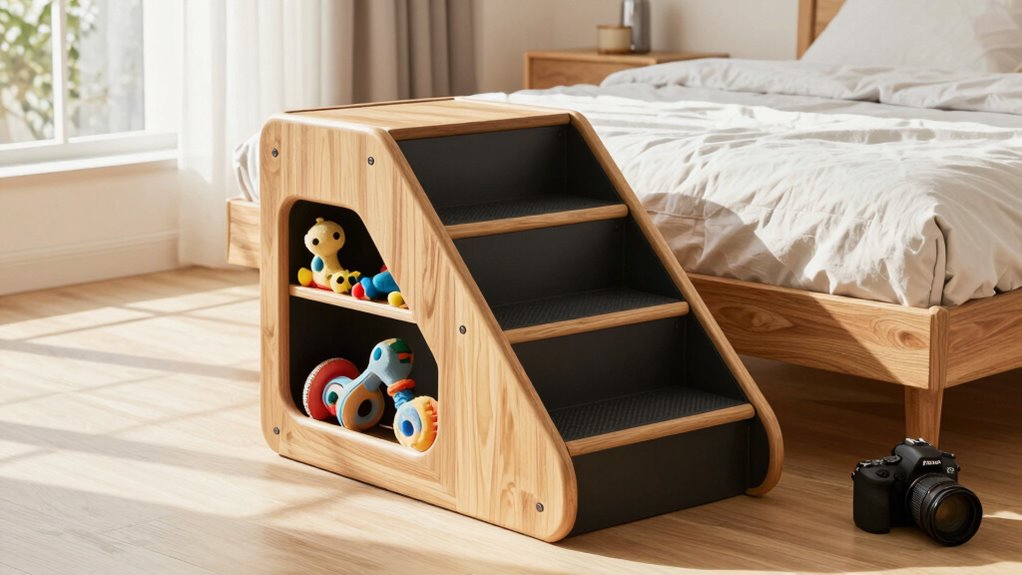 faltbare Hundestufen mit Stauraum