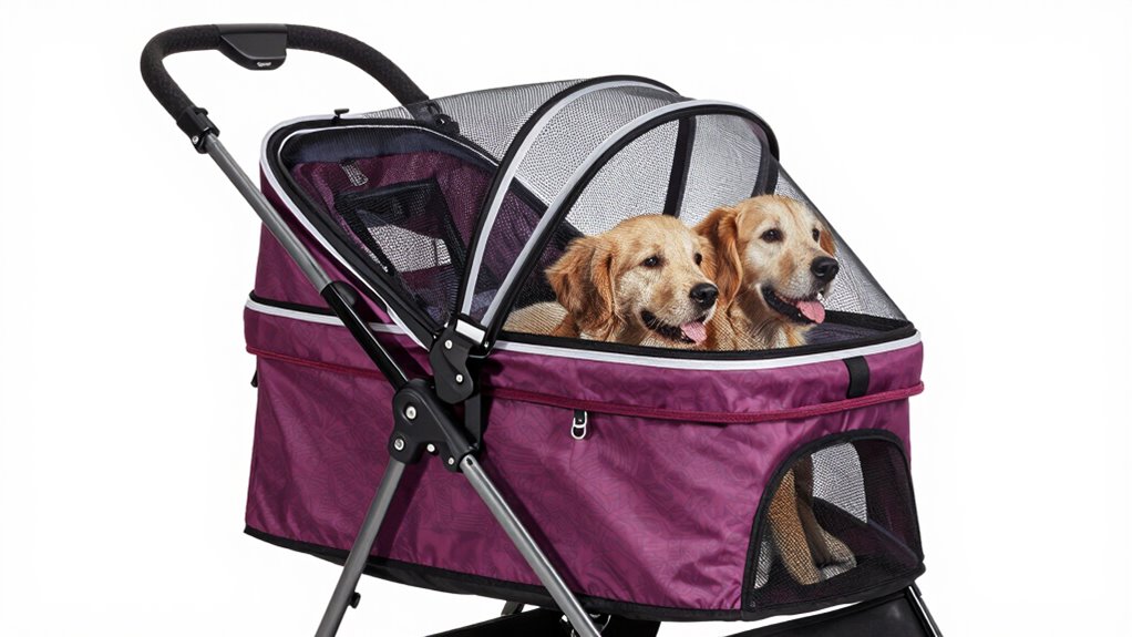 großer Hundebuggy mit Belüftung