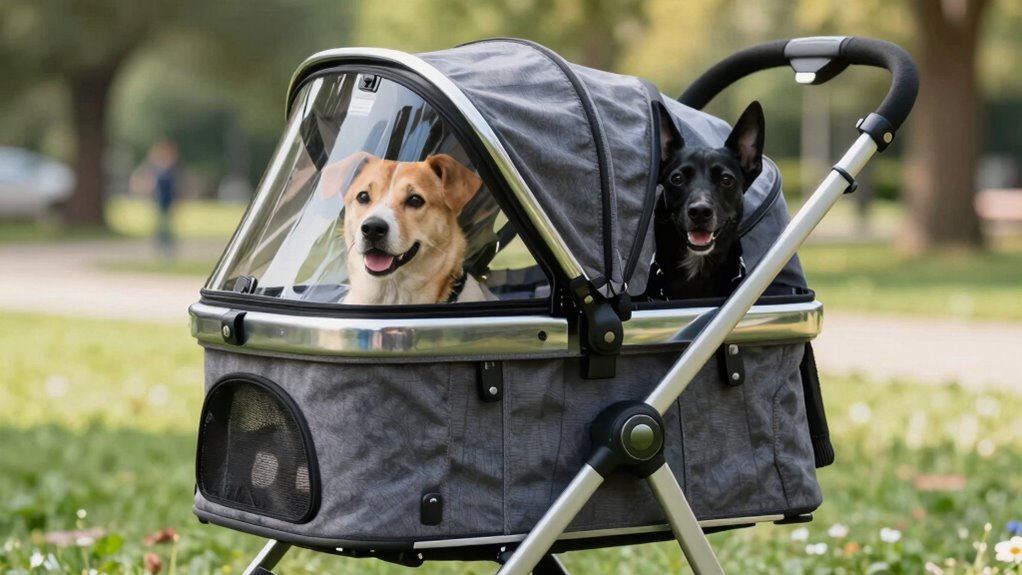 Luxusvoller faltbarer langlebiger Haustierwagen