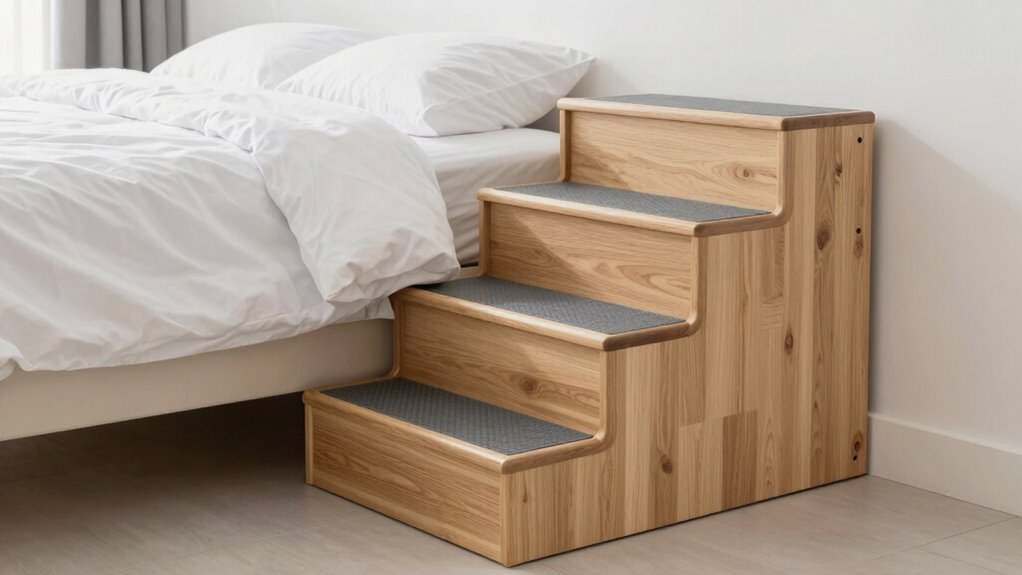 Rutschfeste vierstufige Hundestufen