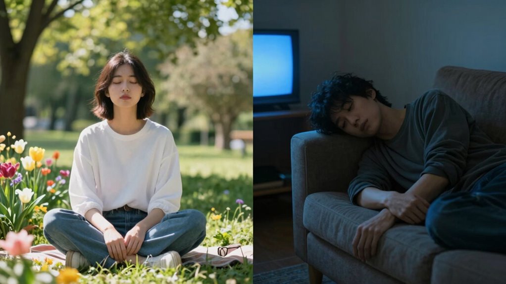 relaxing versus disconnecting