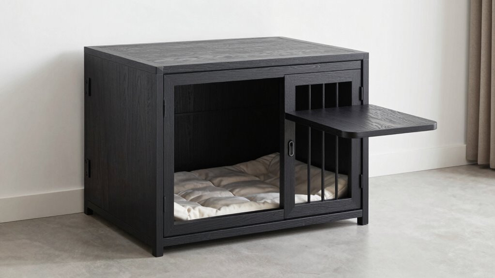 stilvoller Hundekäfig mit Tisch