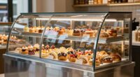 top curved bakery display cases