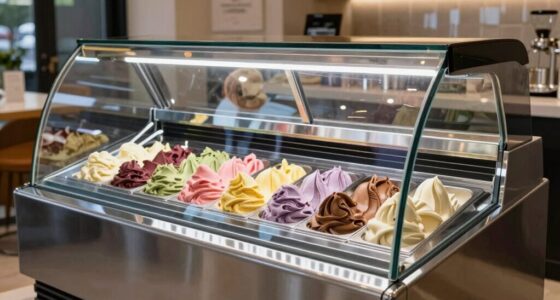 top curved gelato displays