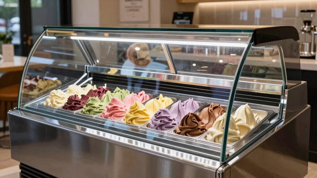 top curved gelato displays